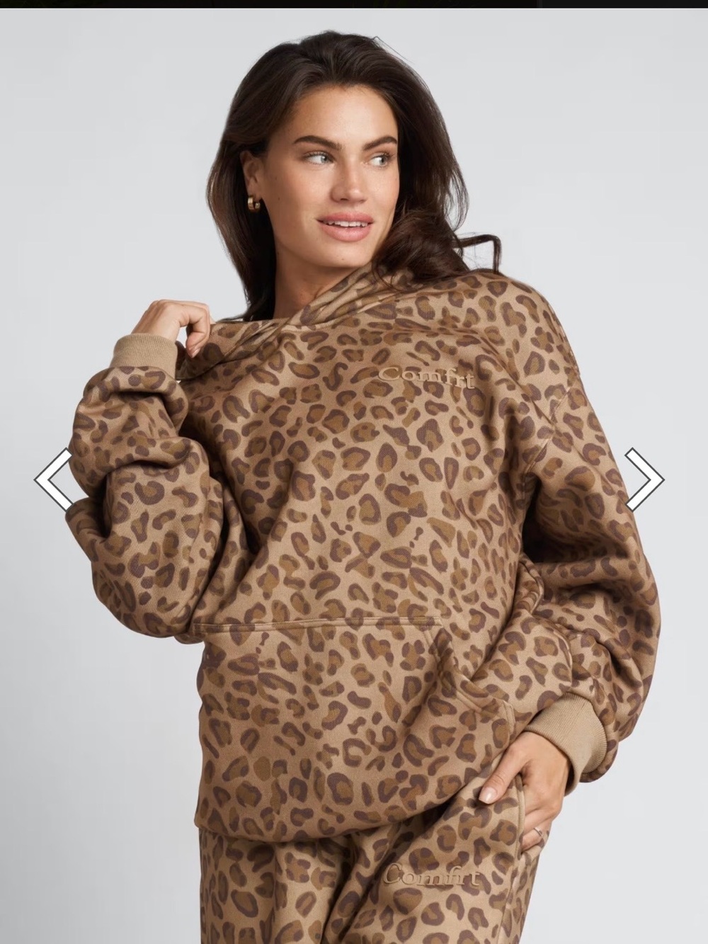 Comfort Leopard-Print Minimalist Hoodie